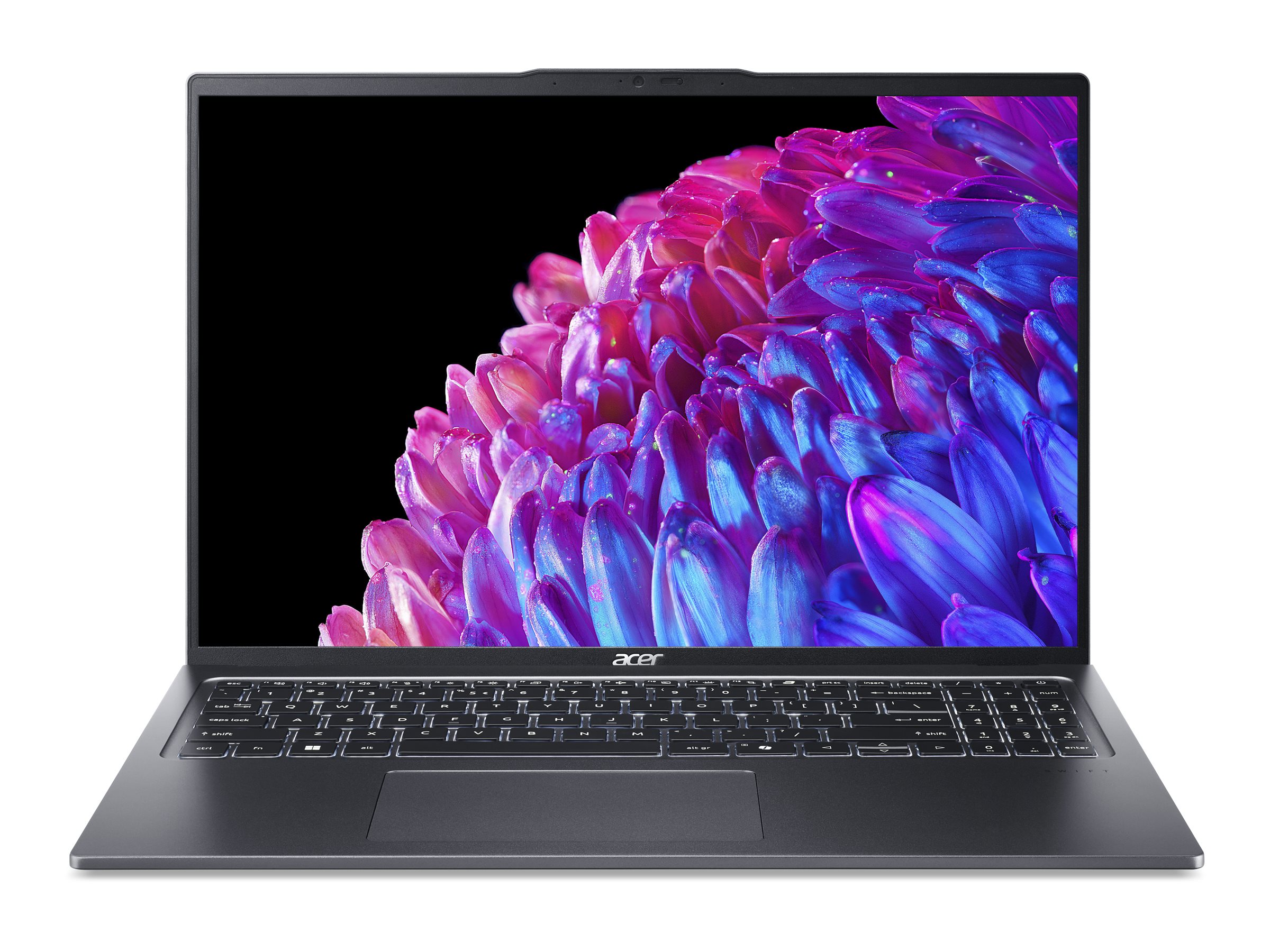 Acer Swift Go 16 SFG16-72 - 180�-Scharnierdesign - Intel Core Ultra 7 155U / 1.7 GHz - Win 11 Home - Intel Graphics - 16 GB RAM - 512 GB SSD NVMe - 40.6 cm (16)