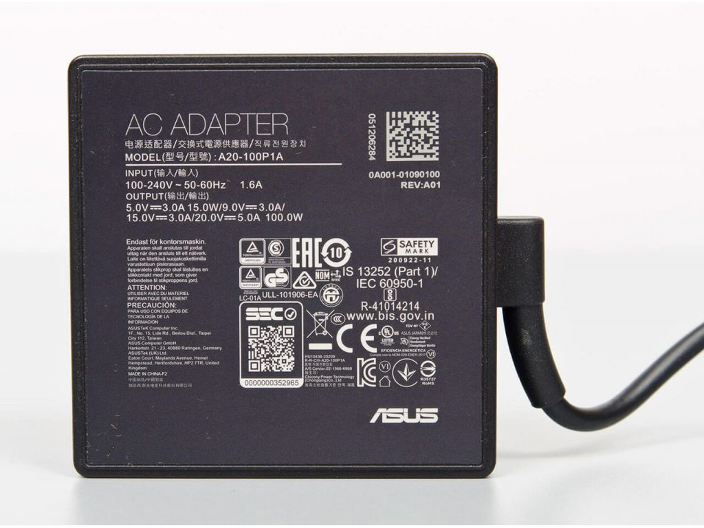 ASUS 0A001-01090100 adattatore e invertitore Interno 100 W Nero