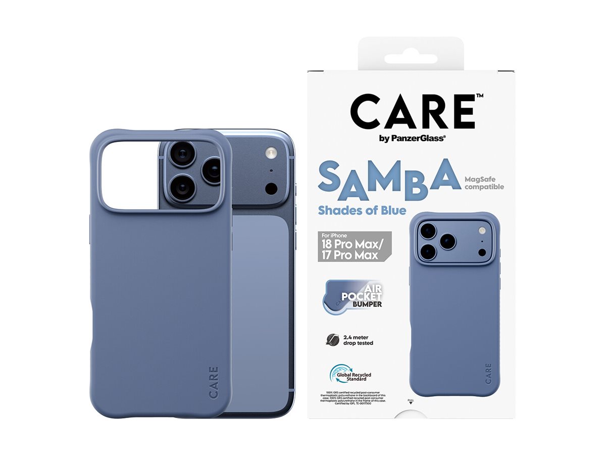 PanzerGlass CARE by � Samba Case Shades of Blue w. MagSafe iPhone 18 Pro Max | 17 Pro Max custodia per cellulare Cover Blu