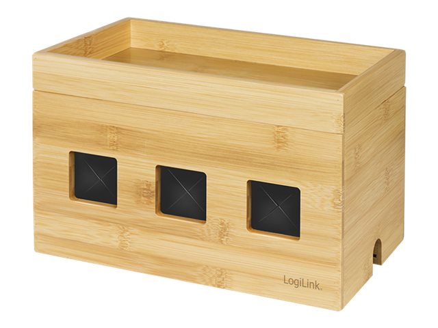 LogiLink KAB0076 - Logitech Kabelbox aus Bambus