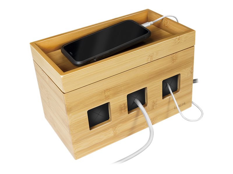 LogiLink KAB0076 - Logitech Kabelbox aus Bambus