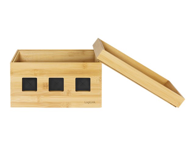 LogiLink KAB0076 - Logitech Kabelbox aus Bambus