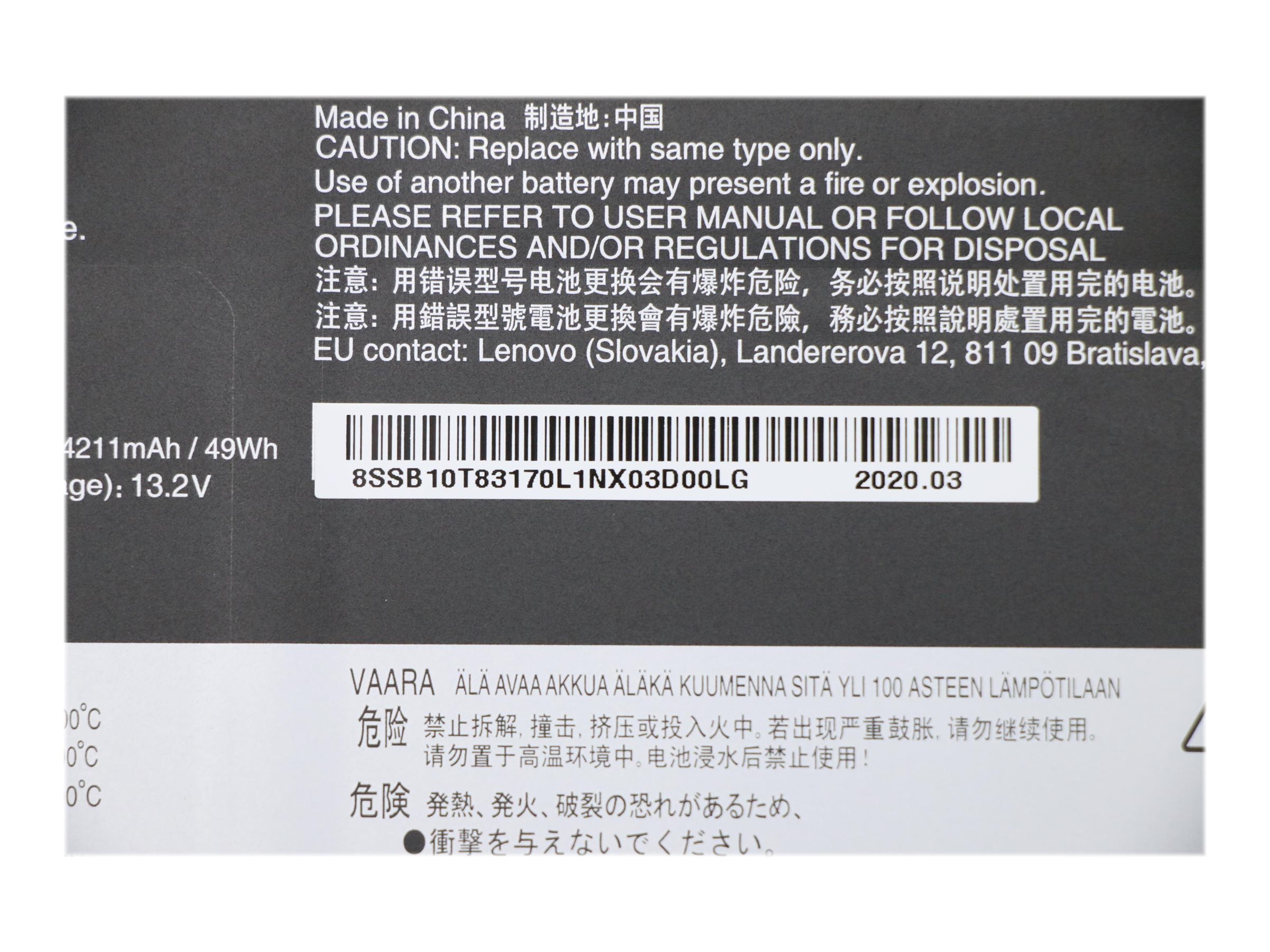 Lenovo Laptop-Batterie - Lithium-Ionen - 3 Zellen