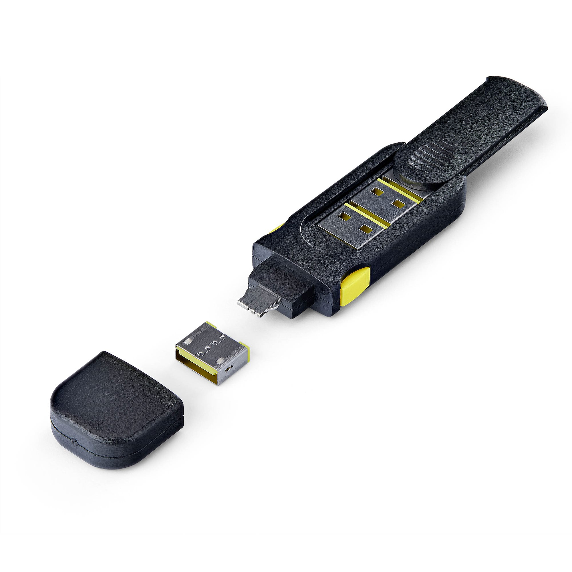 StarTech.com Blocco Porta USB-A con Chiave, 4 Inserti USB-A di ricambio, Tappi Antipolvere Riutilizzabili con Chiusura a Scatto per PC e Notebook