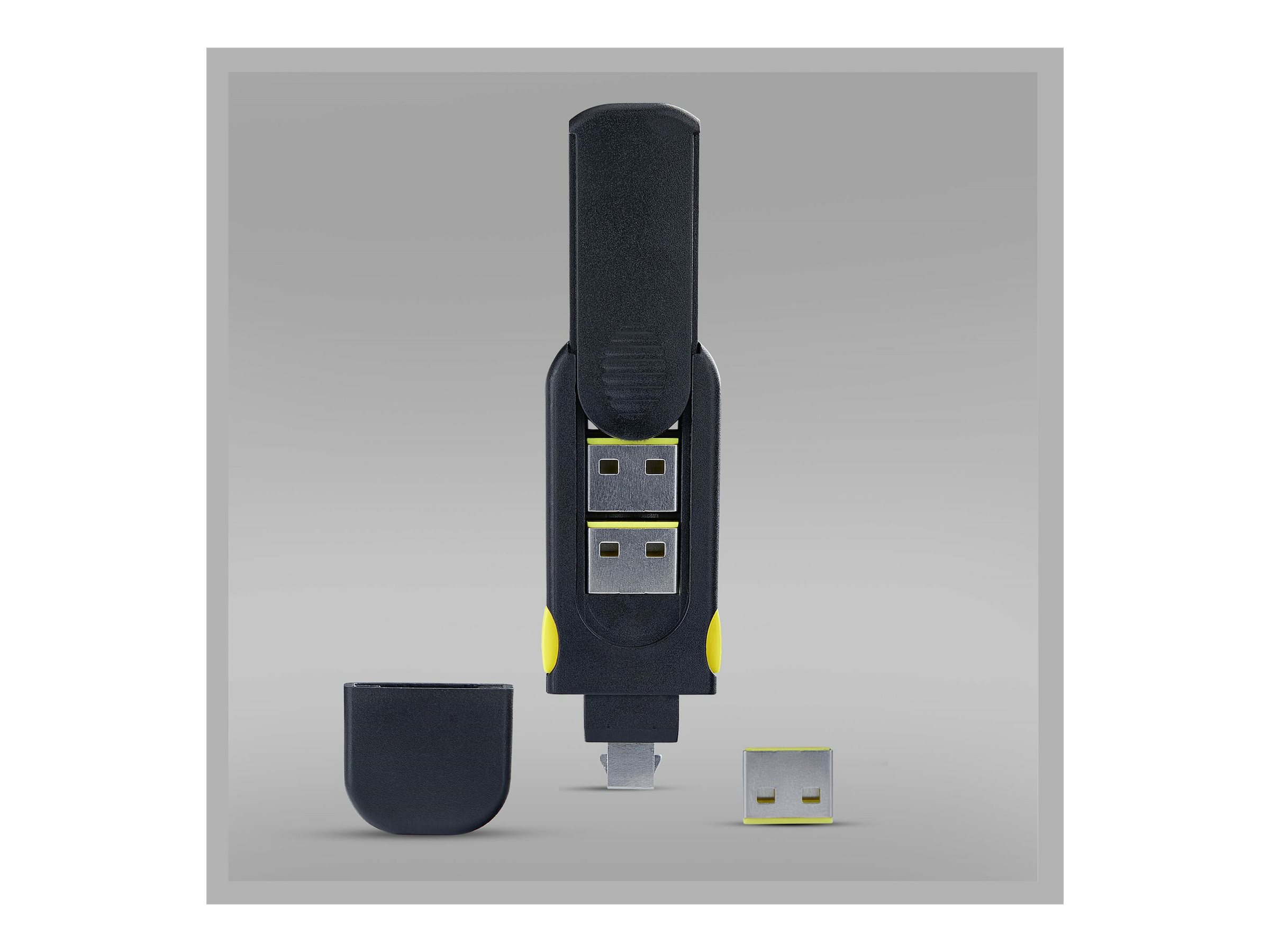 StarTech.com Blocco Porta USB-A con Chiave, 4 Inserti USB-A di ricambio, Tappi Antipolvere Riutilizzabili con Chiusura a Scatto per PC e Notebook