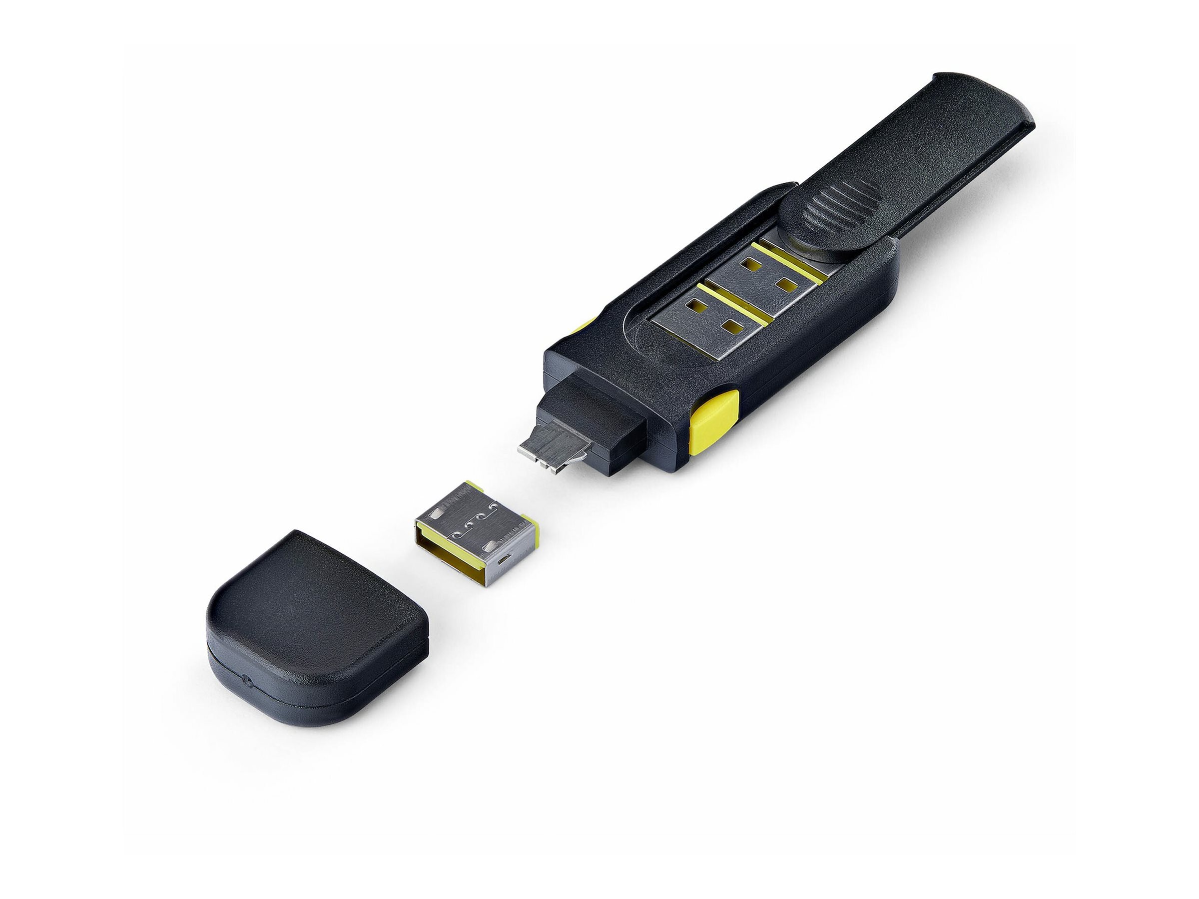 StarTech.com Blocco Porta USB-A con Chiave, 4 Inserti USB-A di ricambio, Tappi Antipolvere Riutilizzabili con Chiusura a Scatto per PC e Notebook