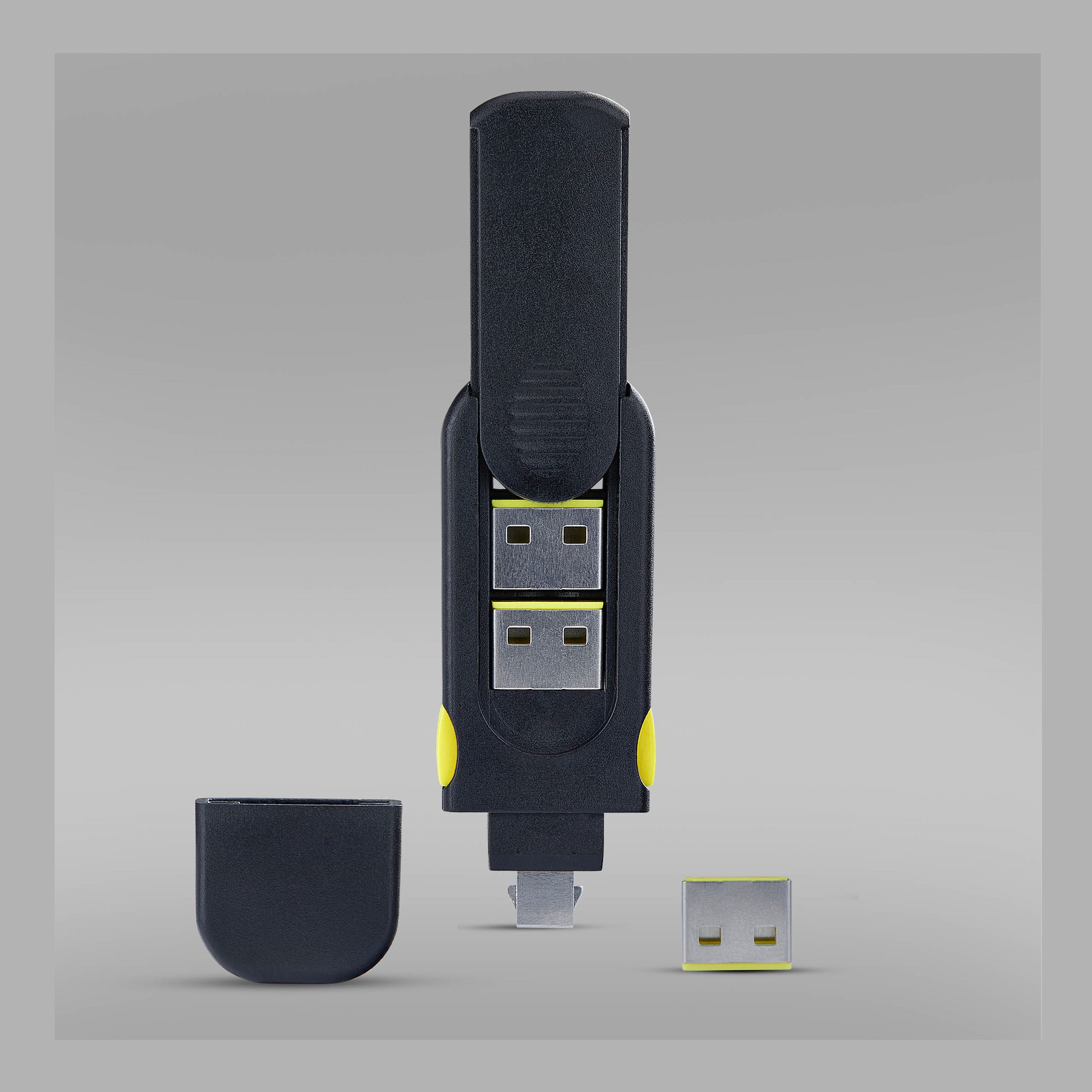 StarTech.com Blocco Porta USB-A con Chiave, 4 Inserti USB-A di ricambio, Tappi Antipolvere Riutilizzabili con Chiusura a Scatto per PC e Notebook