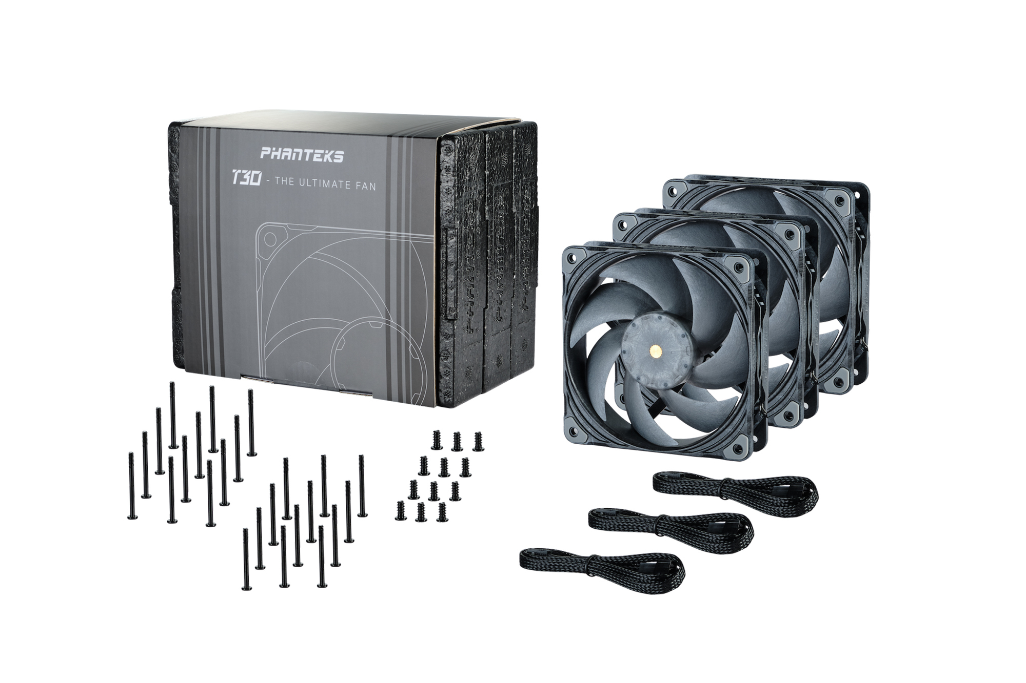 Phanteks PH-F120T30 120 mm Case per computer Ventilatore 12 cm Grigio 3 pz