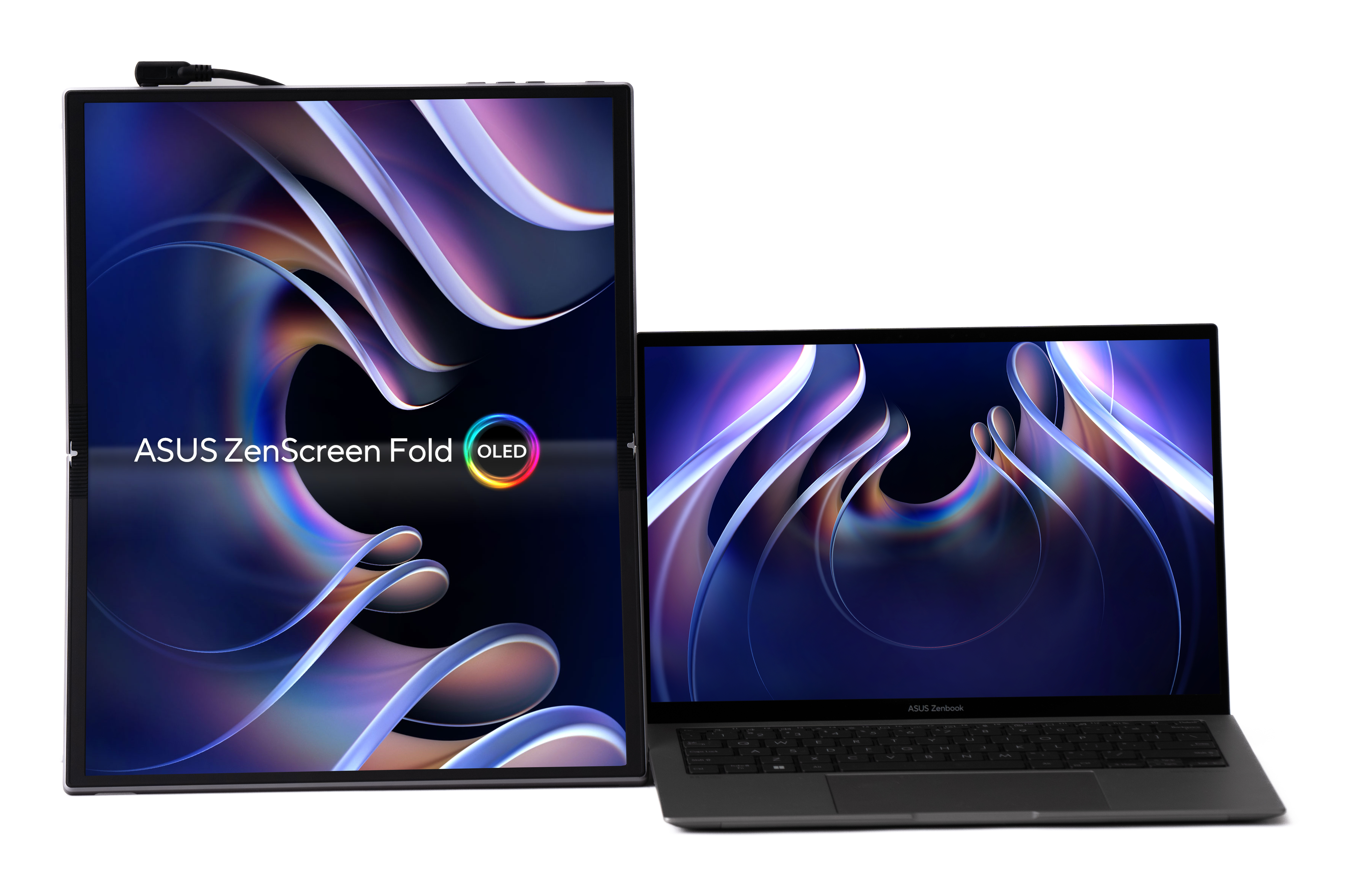 ASUS ZenScreen Fold OLED MQ17QH computer monitor 43.9 cm (17.3) 2560 x 1920 pixels Quad HD Silver