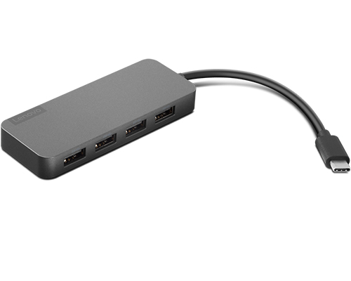 Lenovo USB-C to 4 Port USB-A Hub - Hub - 4 x SuperSpeed USB 3.0 + 1 x USB-C