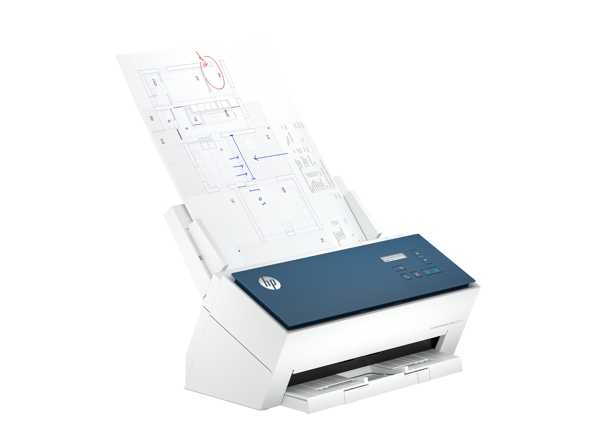 HP ScanJet Enterprise Flow 9000 s1 - Dokumentenscanner - CMOS / CIS - Duplex - A3/Ledger - 600 dpi x 600 dpi - bis zu 80 Seiten/Min. (einfarbig)