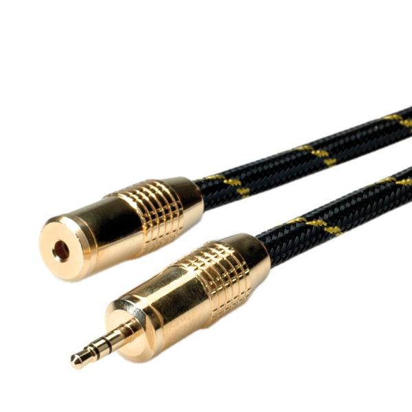ROLINE 11.09.4759 cavo audio 10 m 3.5mm Nero, Oro