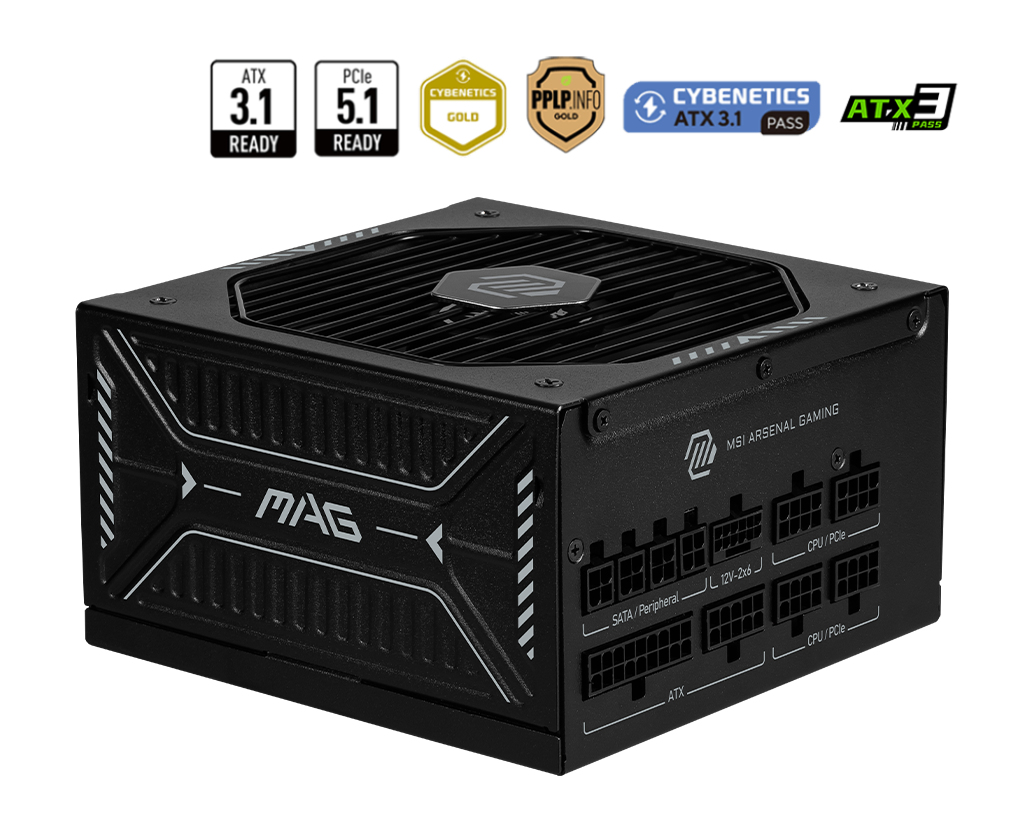 MSI Netzteil MAG A850GLS PCIE5 - PC-/Server Netzteil - ATX