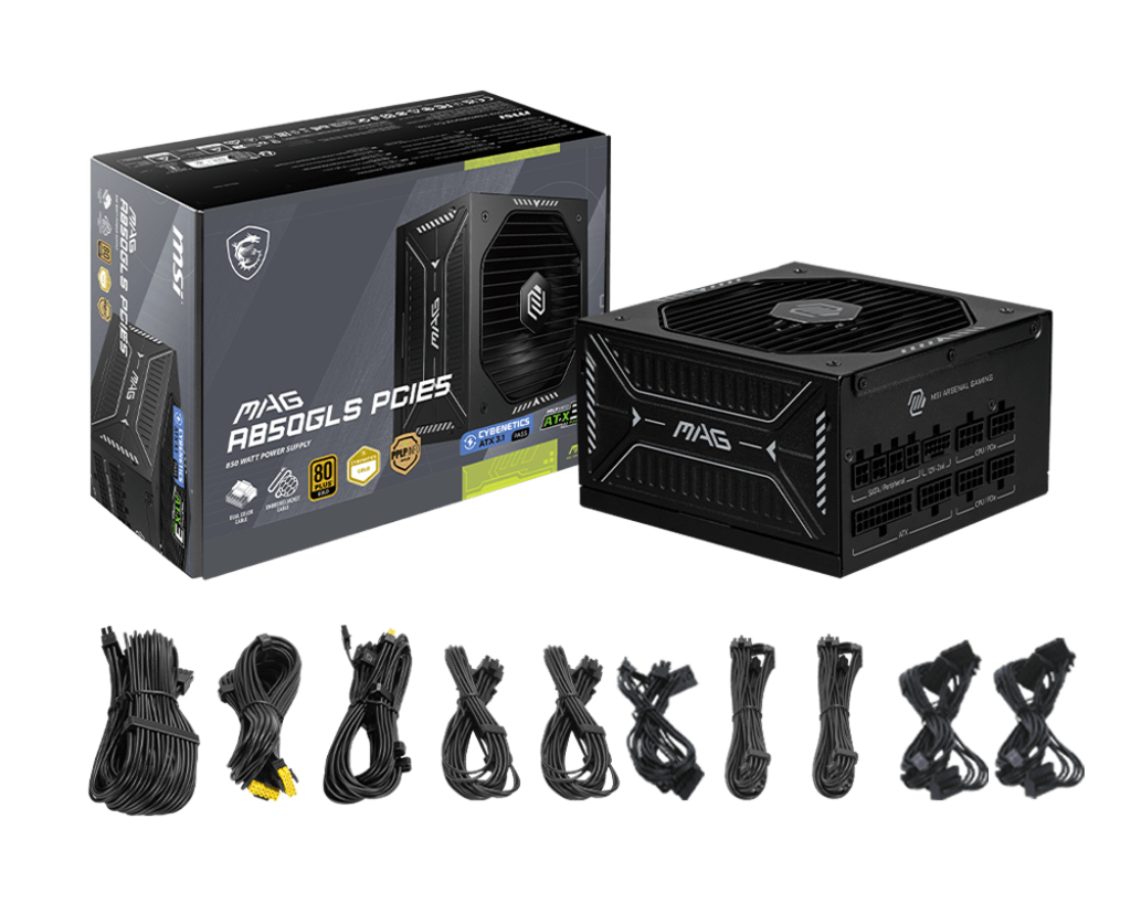 MSI Netzteil MAG A850GLS PCIE5 - PC-/Server Netzteil - ATX