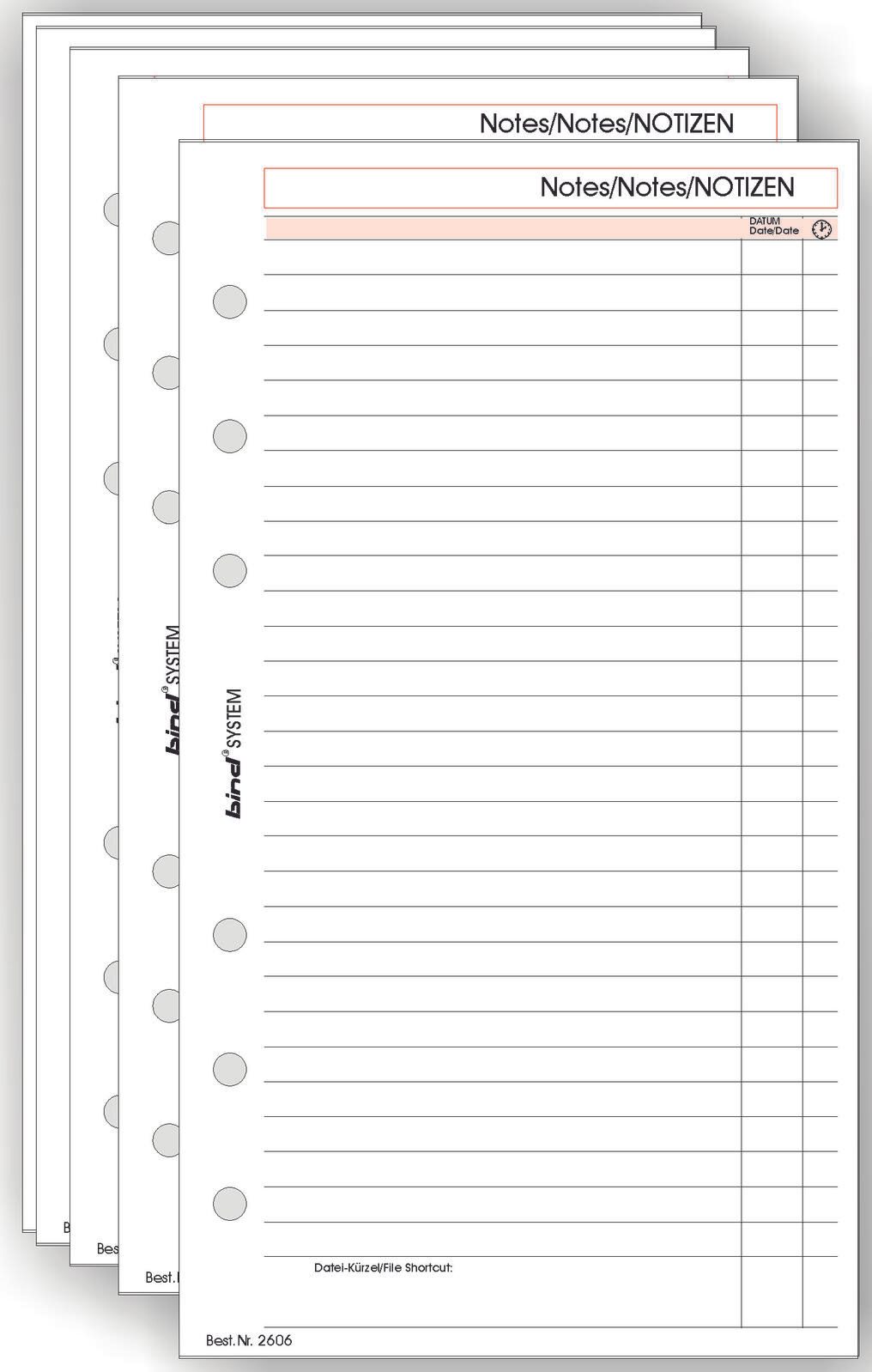 BIND 50 Ringbuch-Ergnzungsbltter Notizen A6 - A6