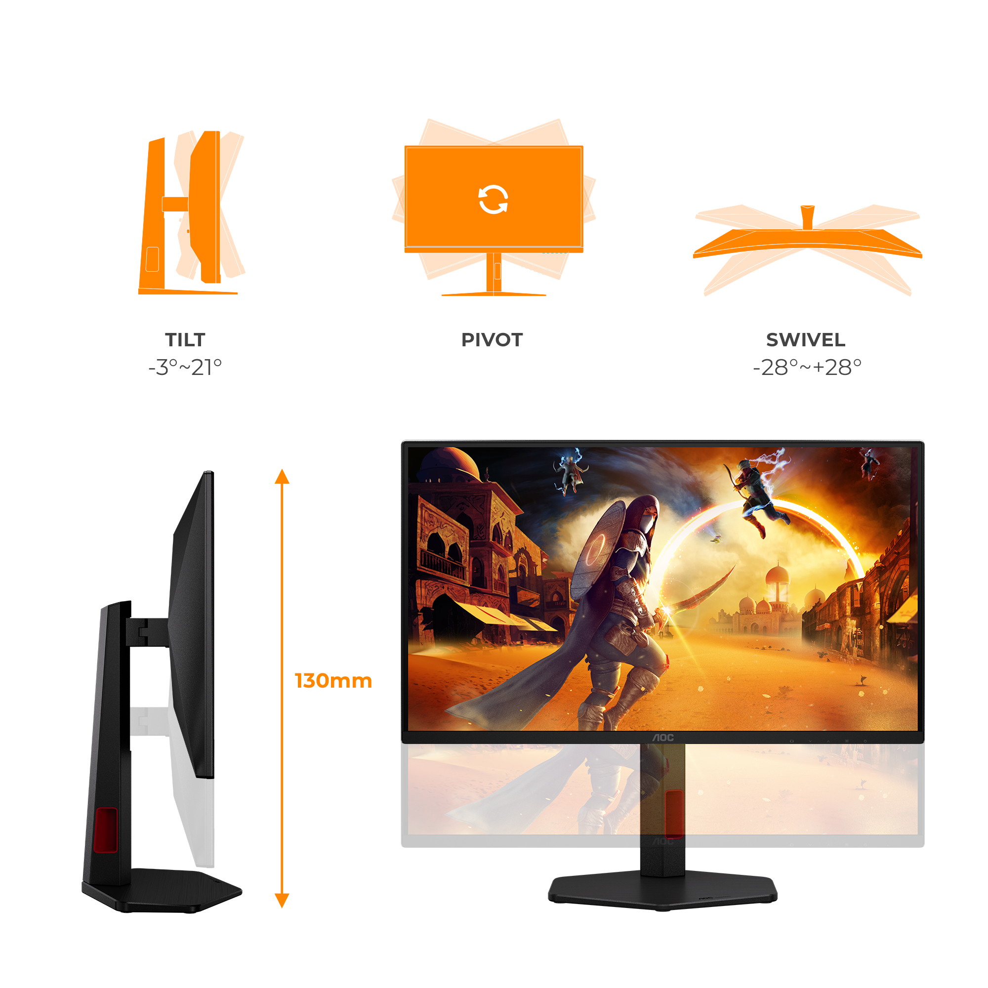 AOC Gaming 25G4ZR - G4 Series - LED-Monitor - Gaming - 63.5 cm (25)