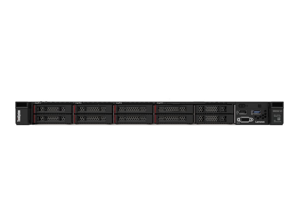 Lenovo ThinkSystem SR250 V3 7DCL - Server - Rack-Montage - 1U - 1-Weg - 1 x Xeon E-2468 / 2.6 GHz - RAM 32 GB - Hot-Swap 6.4 cm (2.5)