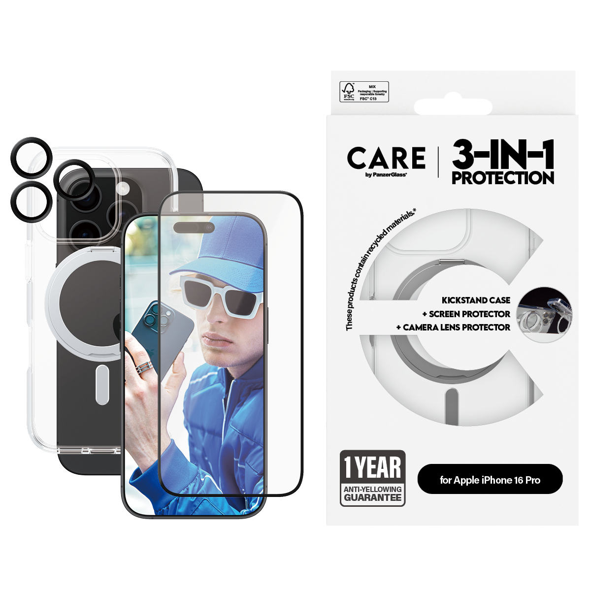 PanzerGlass CARE by PanzerGlass - 3-in-1 Schutzpacket - hintere