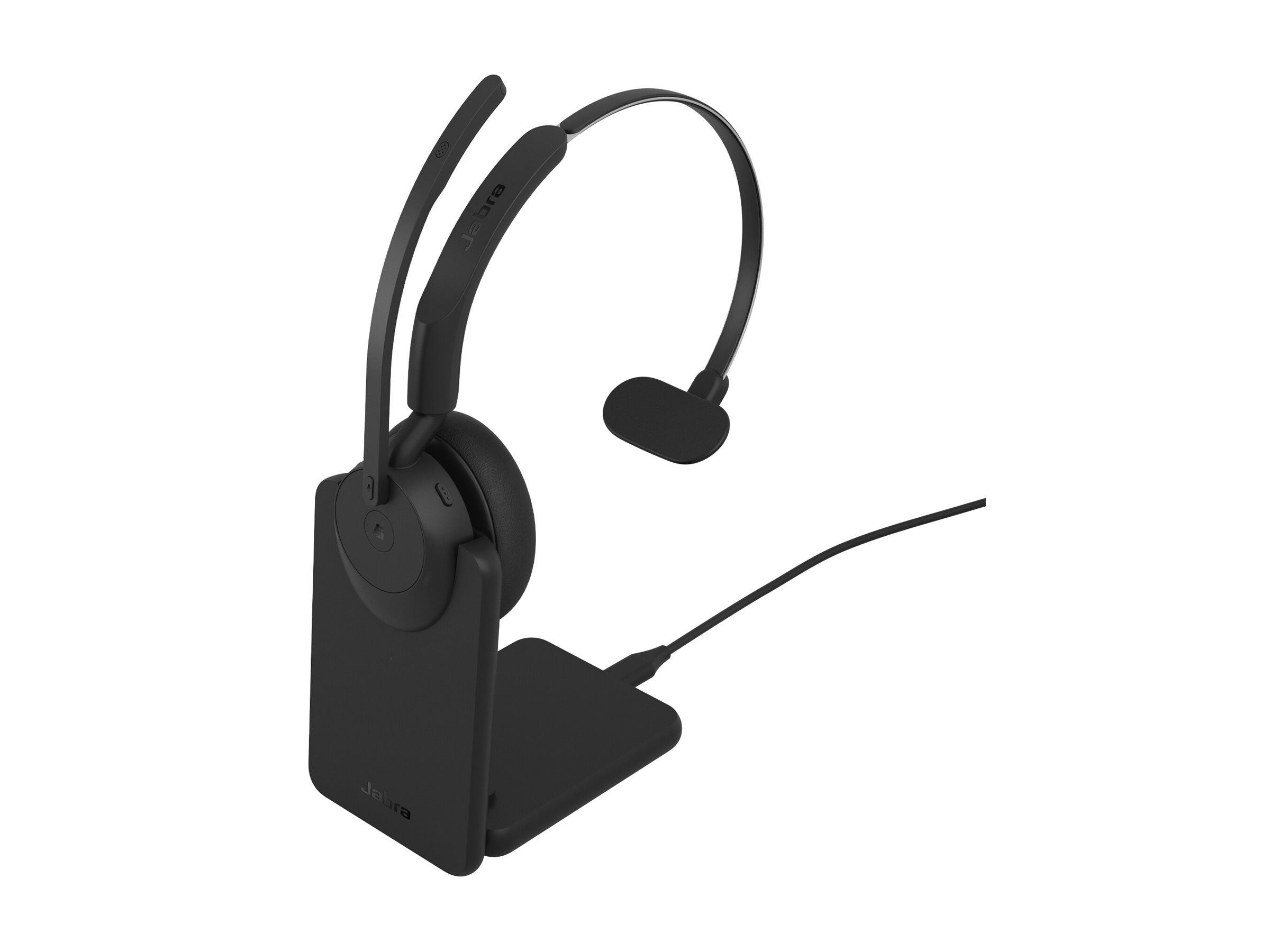 Jabra Evolve3 45 MS - USB-A with Dongle - Mono (Charging Stand)
