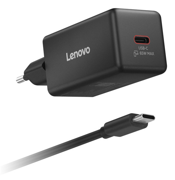 Lenovo Netzteil - GaN - 65 watt (USB-C) - Schwarz