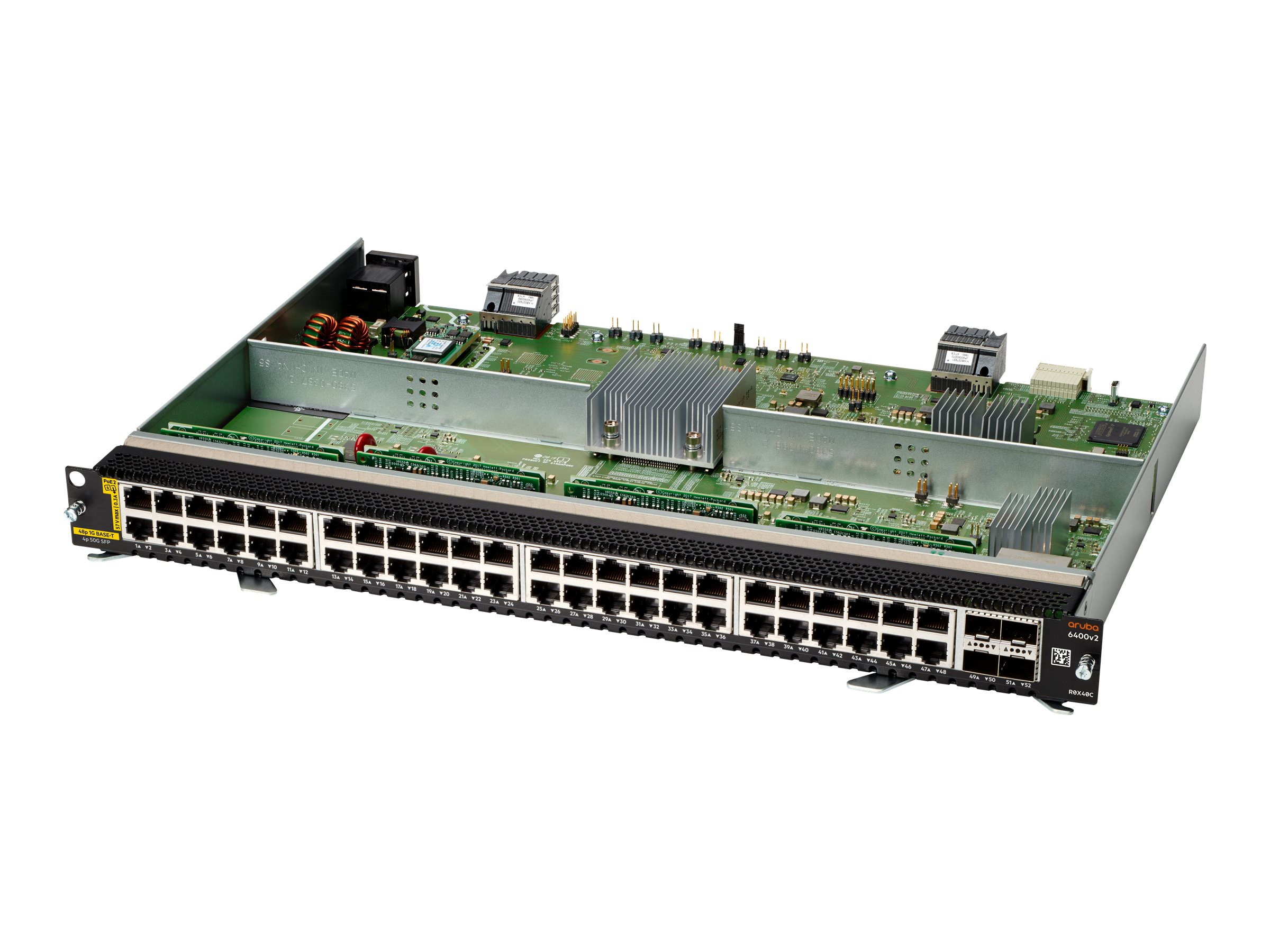 Aruba 6400 48-port 1GbE Class 6 PoE & 4-port SFP56 v2 network switch module Gigabit Ethernet