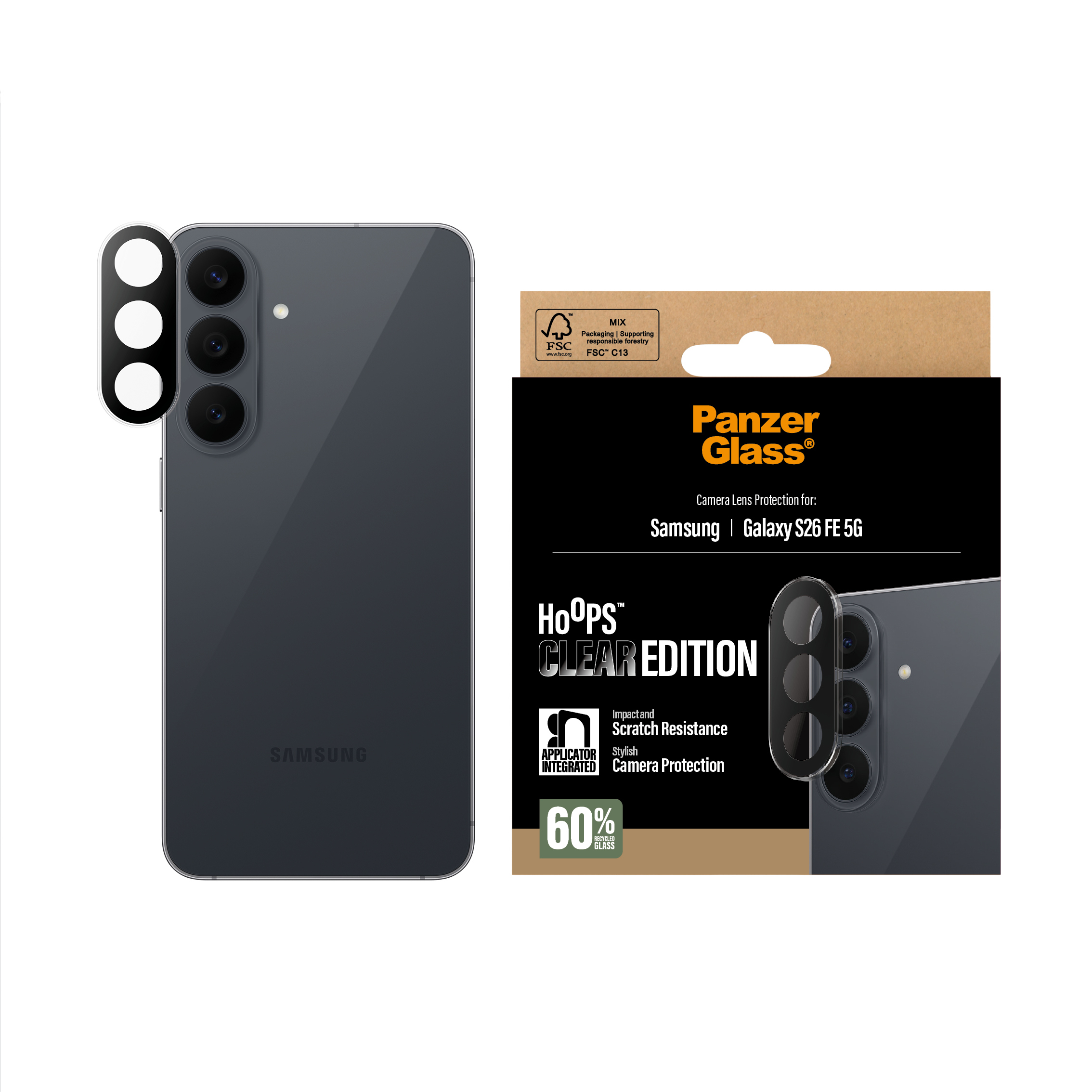PanzerGlass � Hoops� Camera Lens Protector Transparent Samsung Galaxy S26 FE 5G