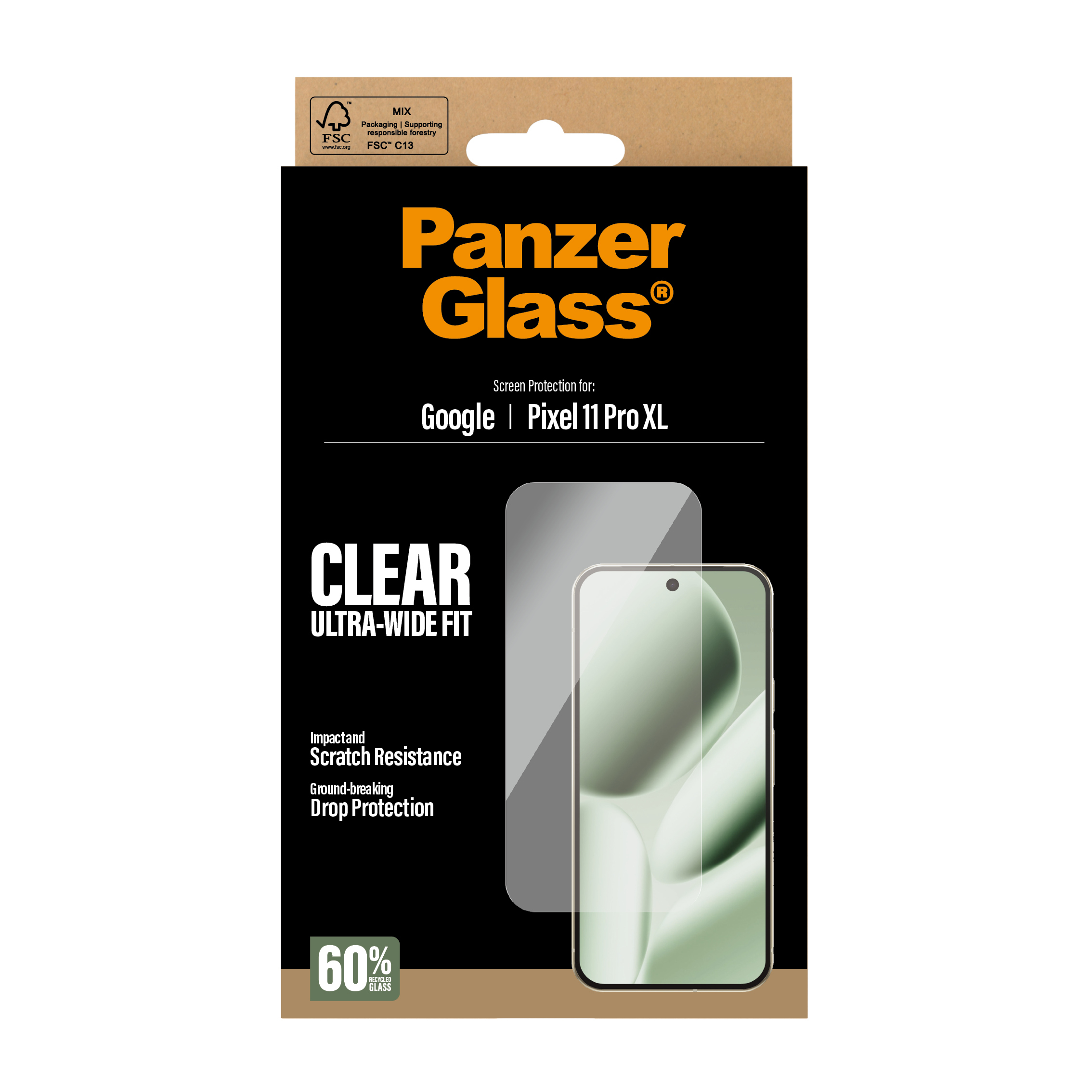 PanzerGlass � Screen Protector Google Pixel 11 Pro XL | Ultra-Wide Fit Protector de pantalla 1 pieza(s)
