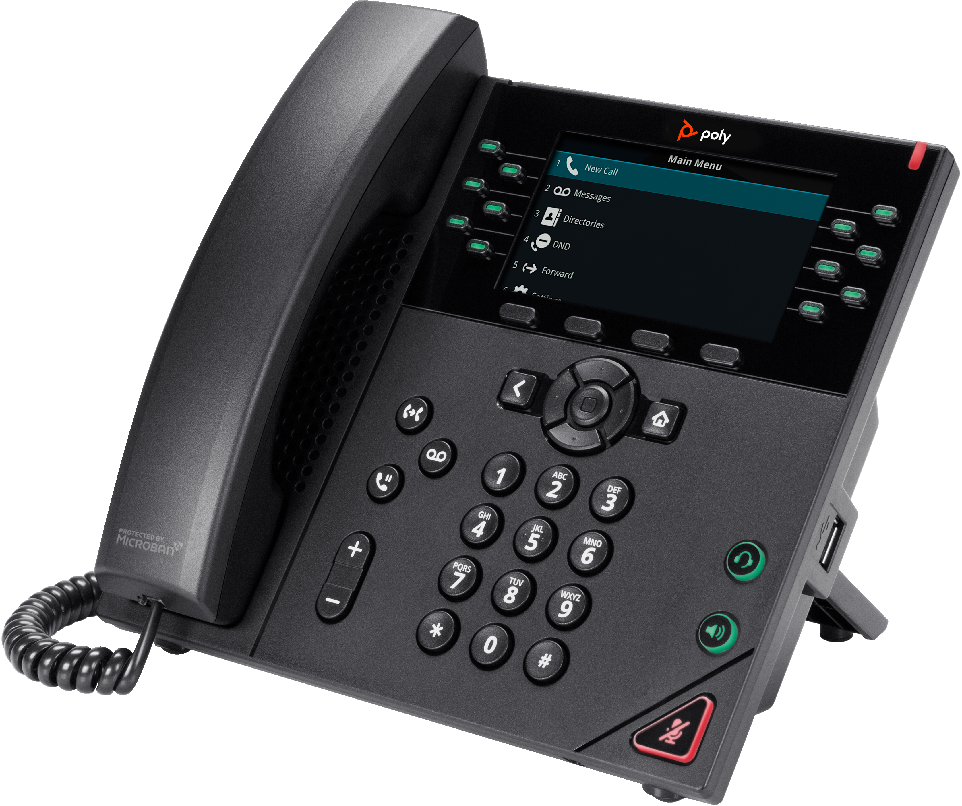 POLY Telefono IP VVX 450 a 12 linee abilitato per PoE