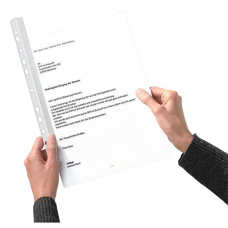 Expro 25 Klemmschienen mit Abheftleiste transparent