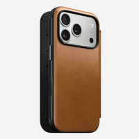 Nomad Modern Leather Folio iPhone 17 Pro English Tan