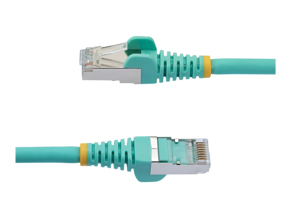 StarTech.com Cble Ethernet CAT6a 7m - Low Smoke Zero Halogen (LSZH) - 10 Gigabit 500MHz 100W PoE RJ45 S/FTP Cordon de Raccordement Rseau Snagless Turquoise avec Dcharge de Tension