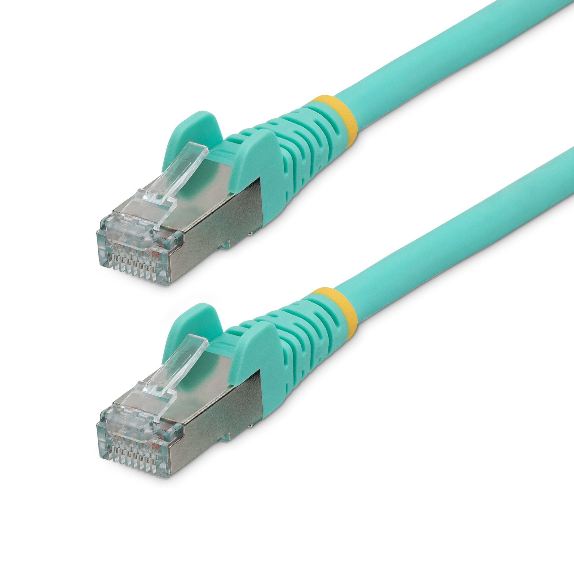 StarTech.com Cble Ethernet CAT6a 7m - Low Smoke Zero Halogen (LSZH) - 10 Gigabit 500MHz 100W PoE RJ45 S/FTP Cordon de Raccordement Rseau Snagless Turquoise avec Dcharge de Tension