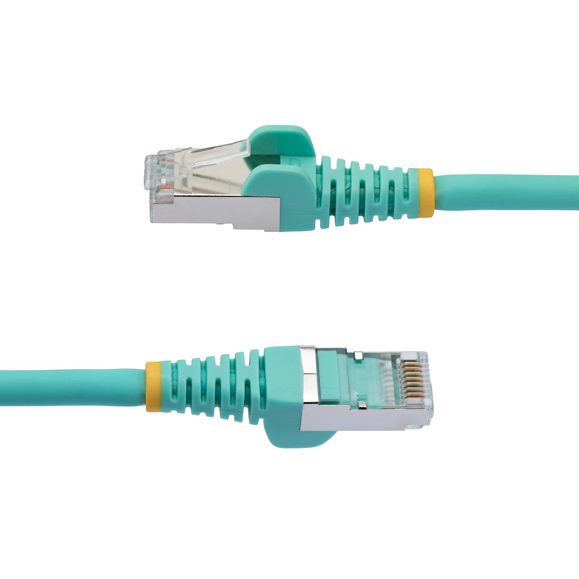 StarTech.com Cble Ethernet CAT6a 7m - Low Smoke Zero Halogen (LSZH) - 10 Gigabit 500MHz 100W PoE RJ45 S/FTP Cordon de Raccordement Rseau Snagless Turquoise avec Dcharge de Tension
