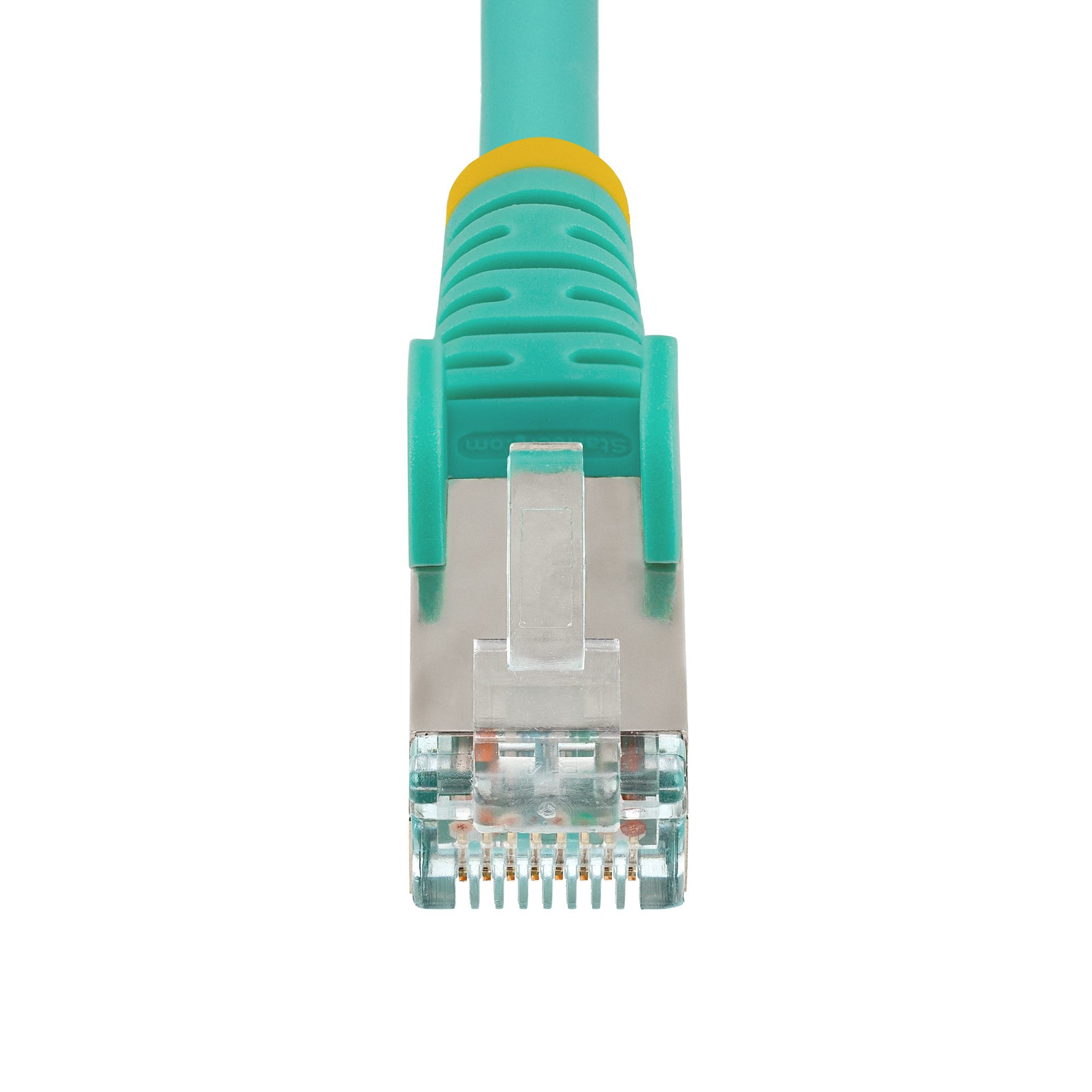 StarTech.com Cble Ethernet CAT6a 7m - Low Smoke Zero Halogen (LSZH) - 10 Gigabit 500MHz 100W PoE RJ45 S/FTP Cordon de Raccordement Rseau Snagless Turquoise avec Dcharge de Tension