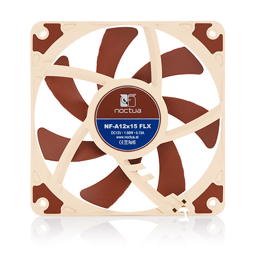 Noctua NF-A12x15 FLX Boitier PC Ventilateur 12 cm Beige, Marron