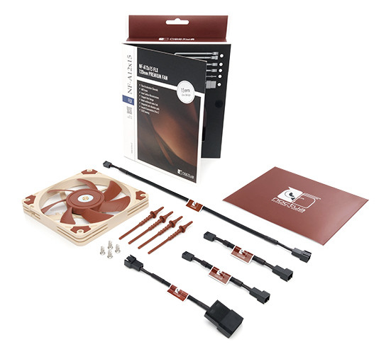 Noctua NF-A12x15 FLX Boitier PC Ventilateur 12 cm Beige, Marron