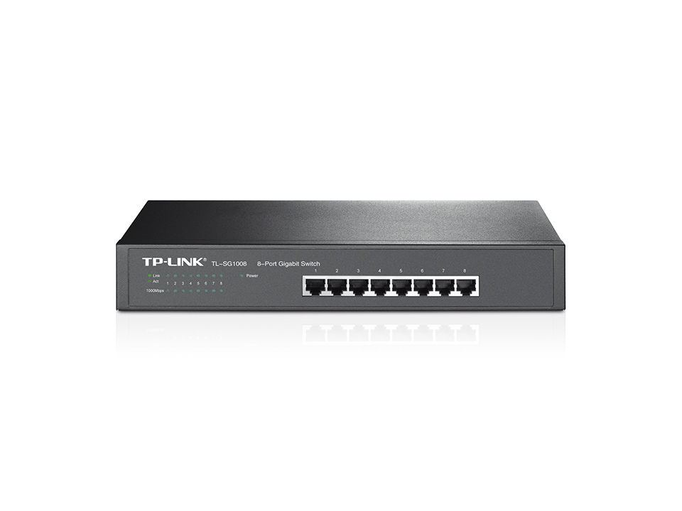 TP-LINK Switch TL-SG1008 V9 SG1008 Schwarz - Switch - 1 Gbps