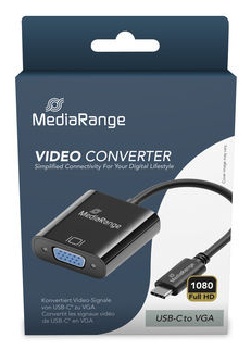 MediaRange MRCS229 c�ble vid�o et adaptateur 0,2 m USB Type-C VGA (D-Sub) Noir