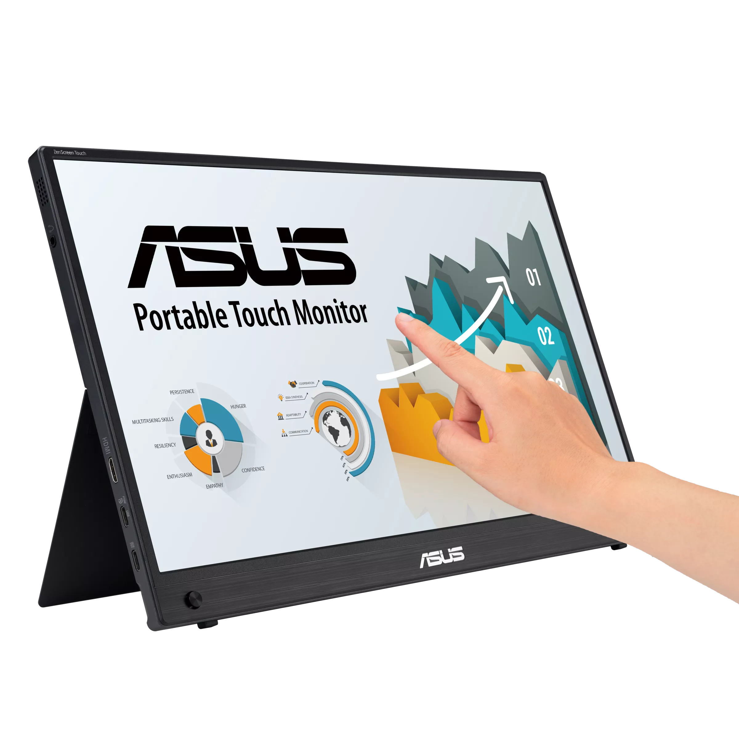 ASUS ZenScreen MB16AMTR pantalla para PC 39,6 cm (15.6) 1920 x 1080 Pixeles Full HD LCD Pantalla t�ctil Negro