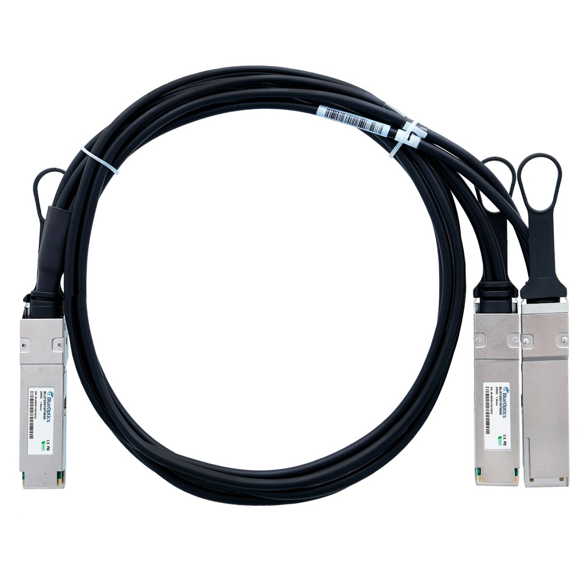 BlueOptics NVIDIA 980-9I98J-00V003 BlueLAN passives 200Gb/s QSFP56 auf 2x100Gb/s QSFP56 Direct Attach Breakout Kabel, 3 Meter