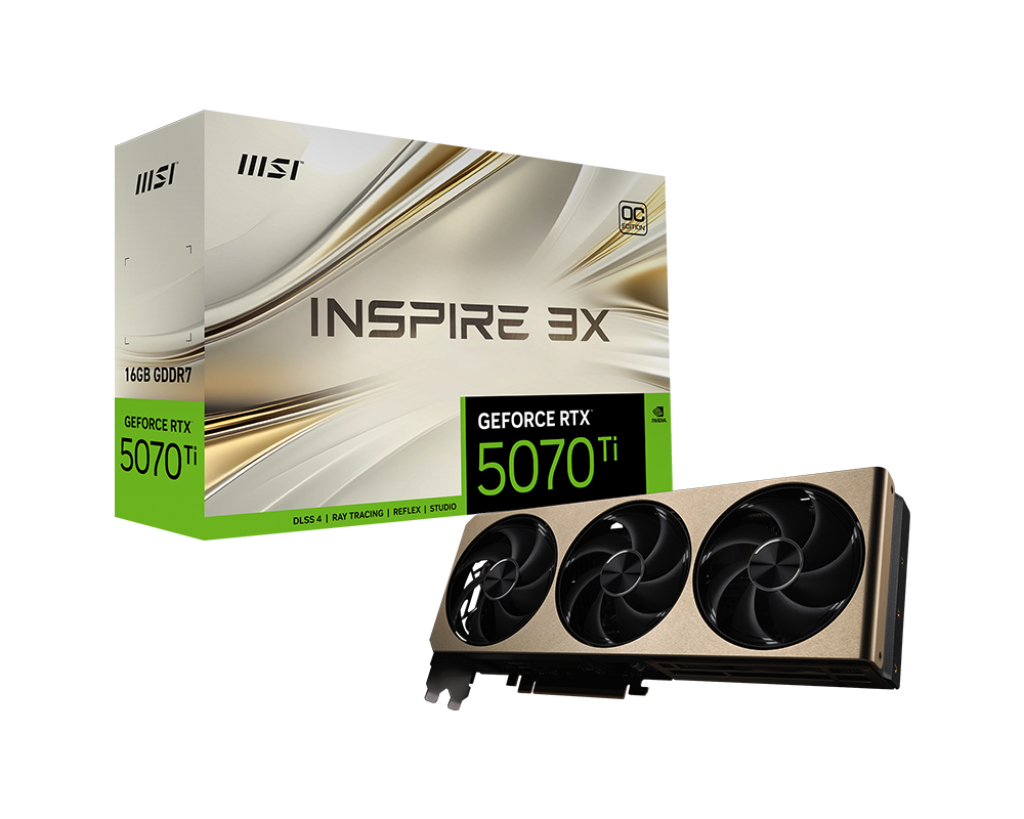 MSI RTX5070Ti Inspire 3X OC GDDR7 V531-245R retail - 16.384 MB