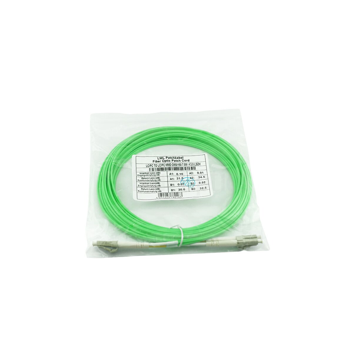 BlueOptics SFP3131GU3MK cavo a fibre ottiche 3 m 2x LC OM5 Verde