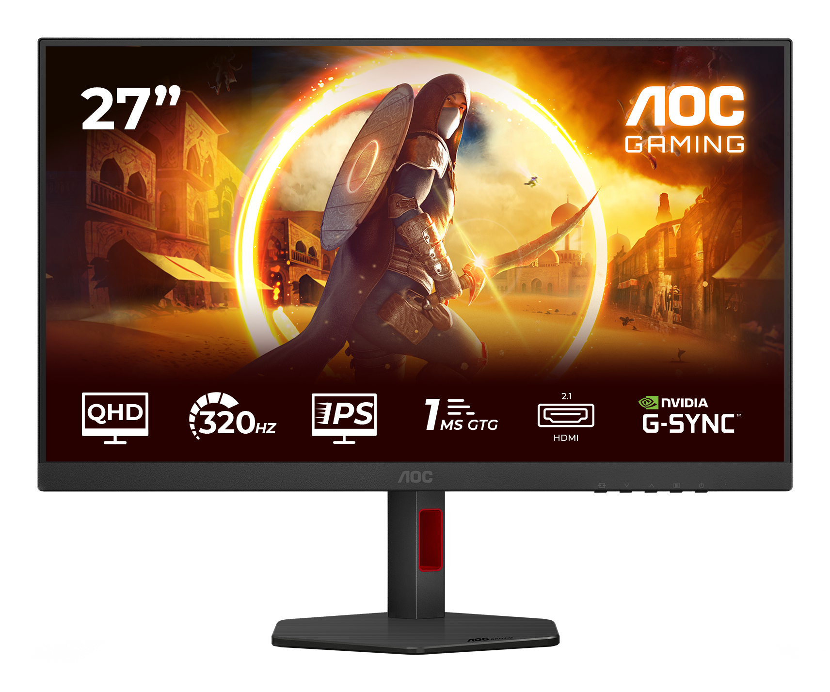 AOC G4 Q27G4SRU computer monitor 68.6 cm (27) 2560 x 1440 pixels Quad HD LED Black, Red