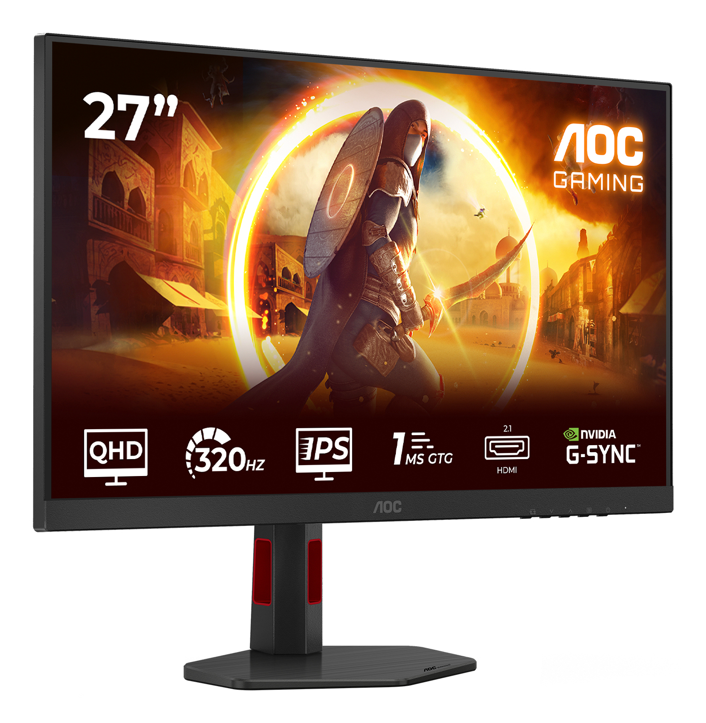 AOC G4 Q27G4SRU computer monitor 68.6 cm (27) 2560 x 1440 pixels Quad HD LED Black, Red