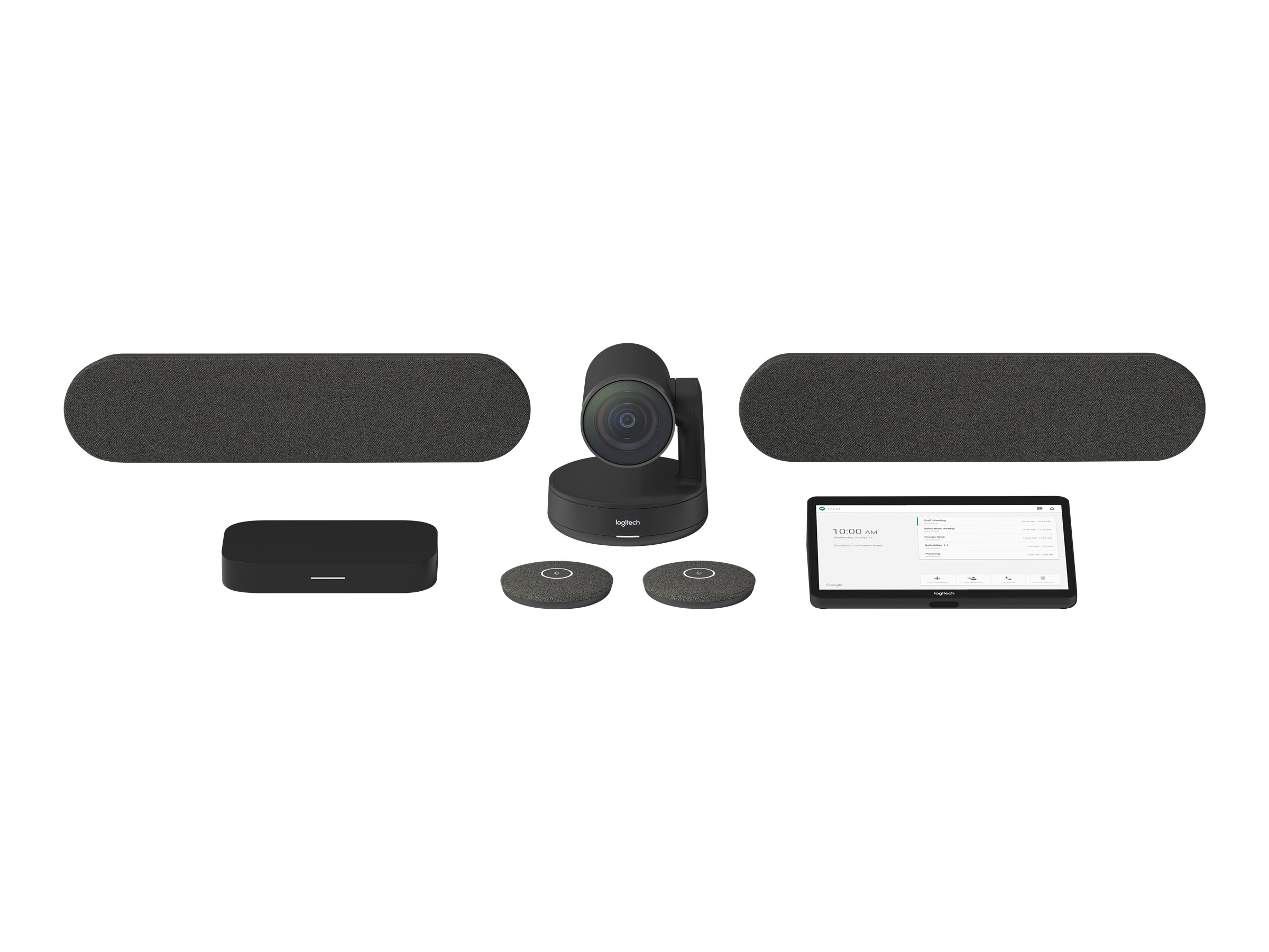 Logitech Large Google Meet Rooms with Tap + Rally Plus + Meet Compute