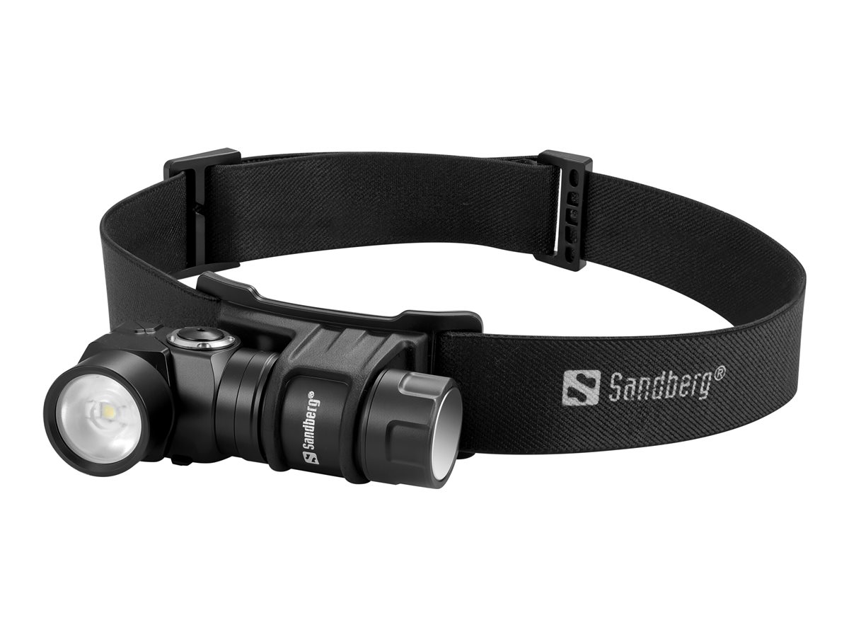 Sandberg 421-35 torche et lampe de poche Noir Lampe frontale LED