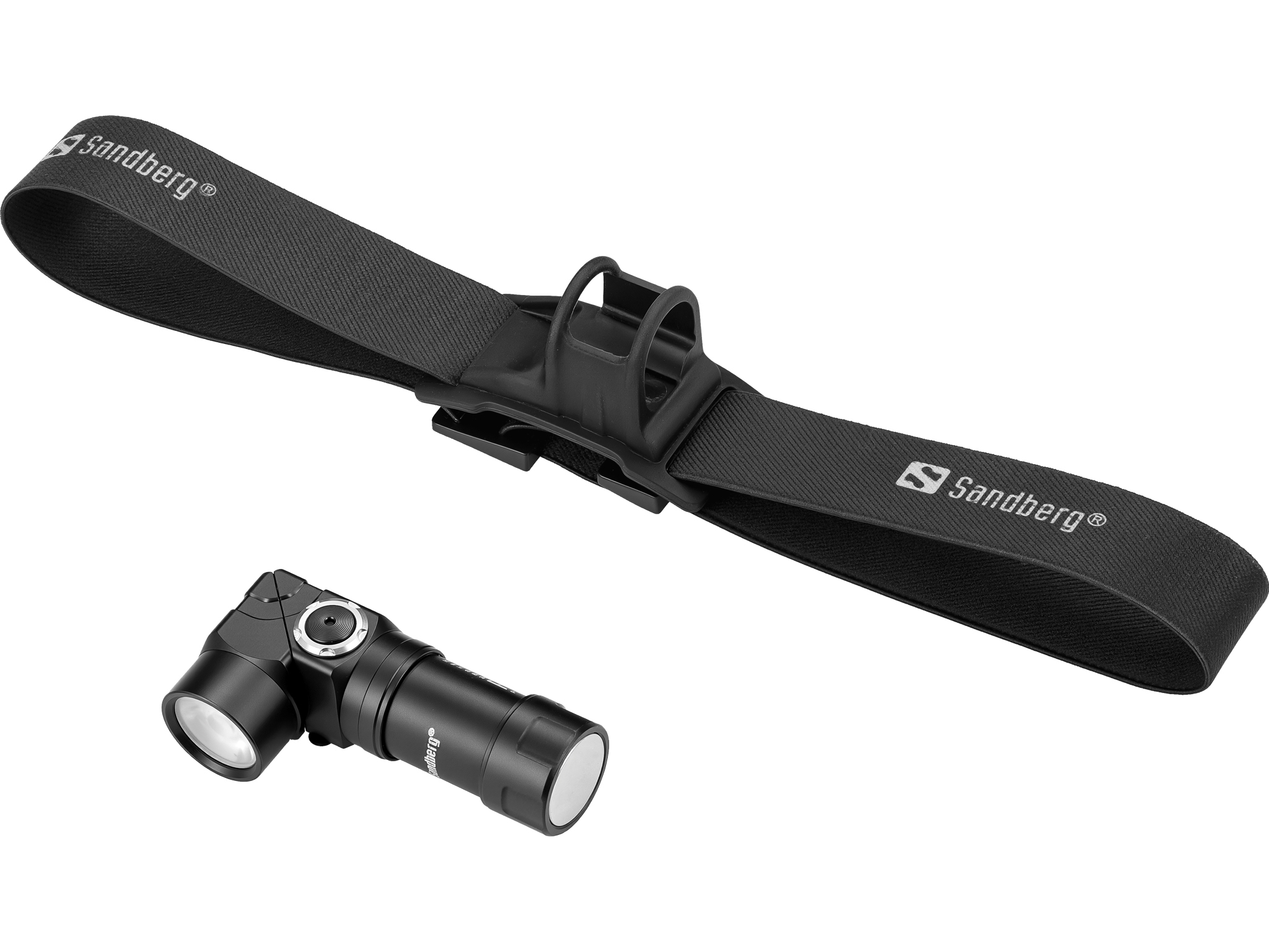 Sandberg 421-35 torcia Nero Torcia a fascia LED