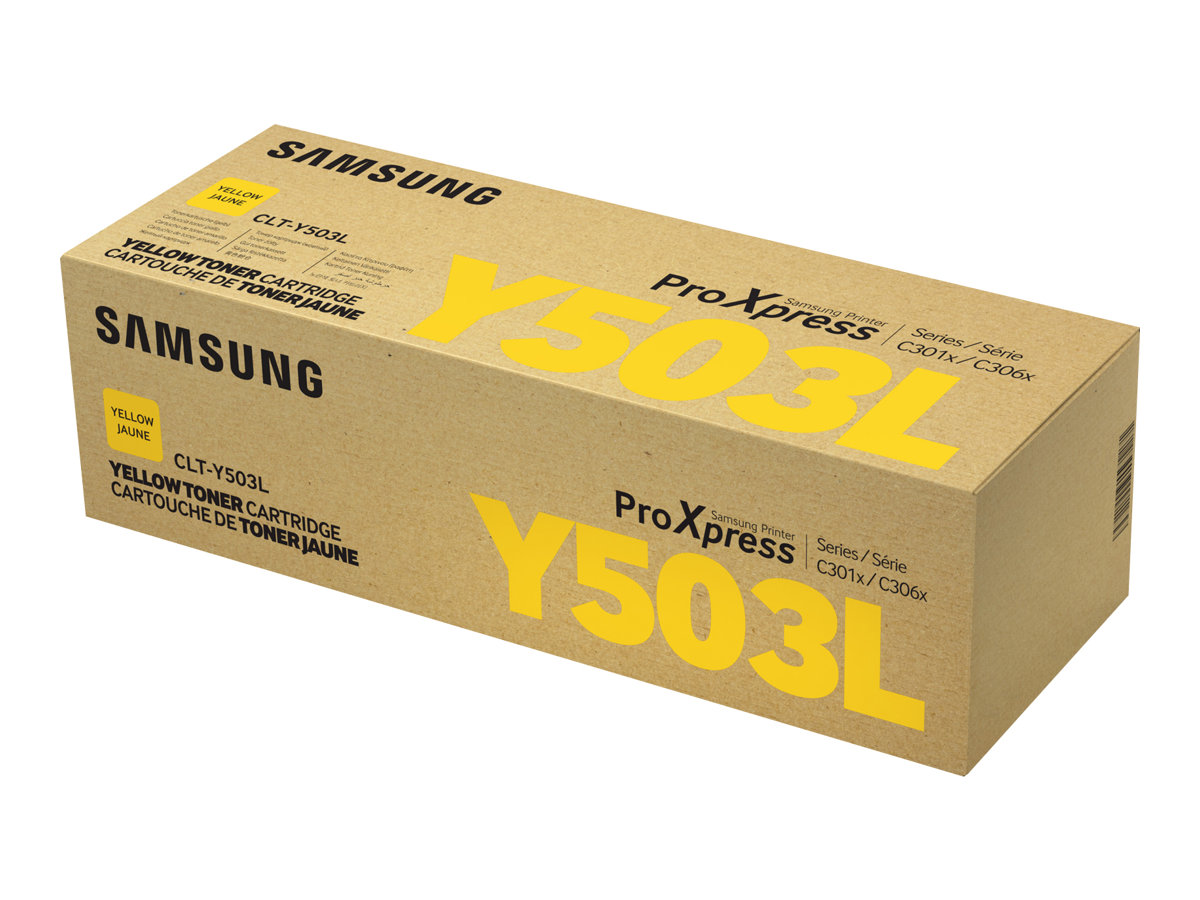 Samsung Cartucho de tner amarillo CLT-Y503L de alta capacidad