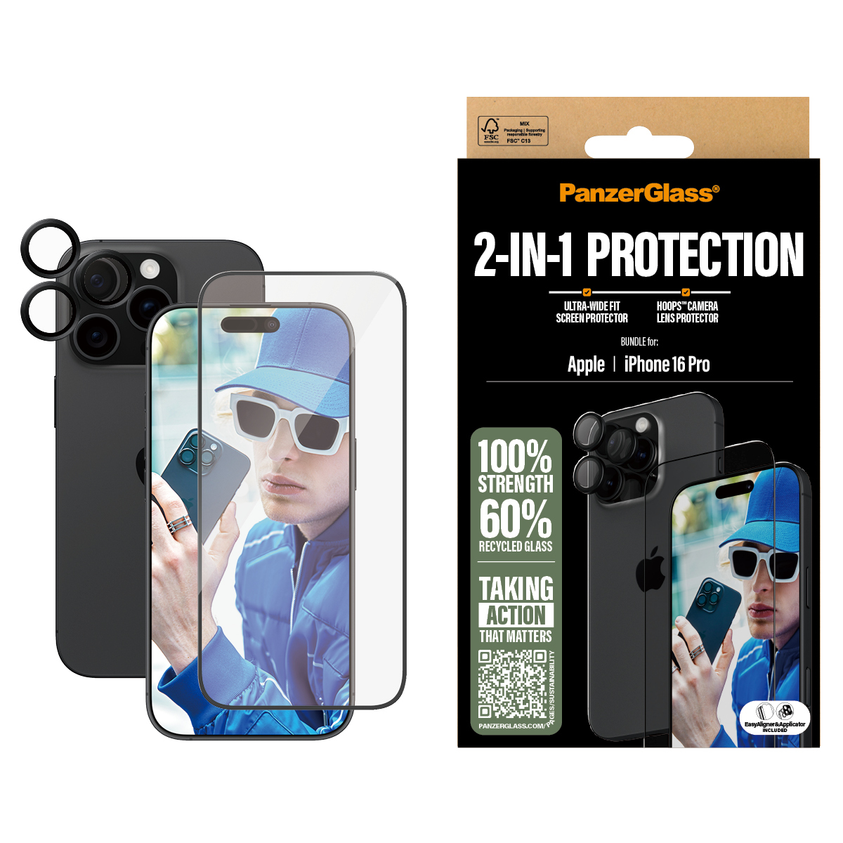 PanzerGlass 2-in-1 Schutz - Schutzkit Display/Objektiv