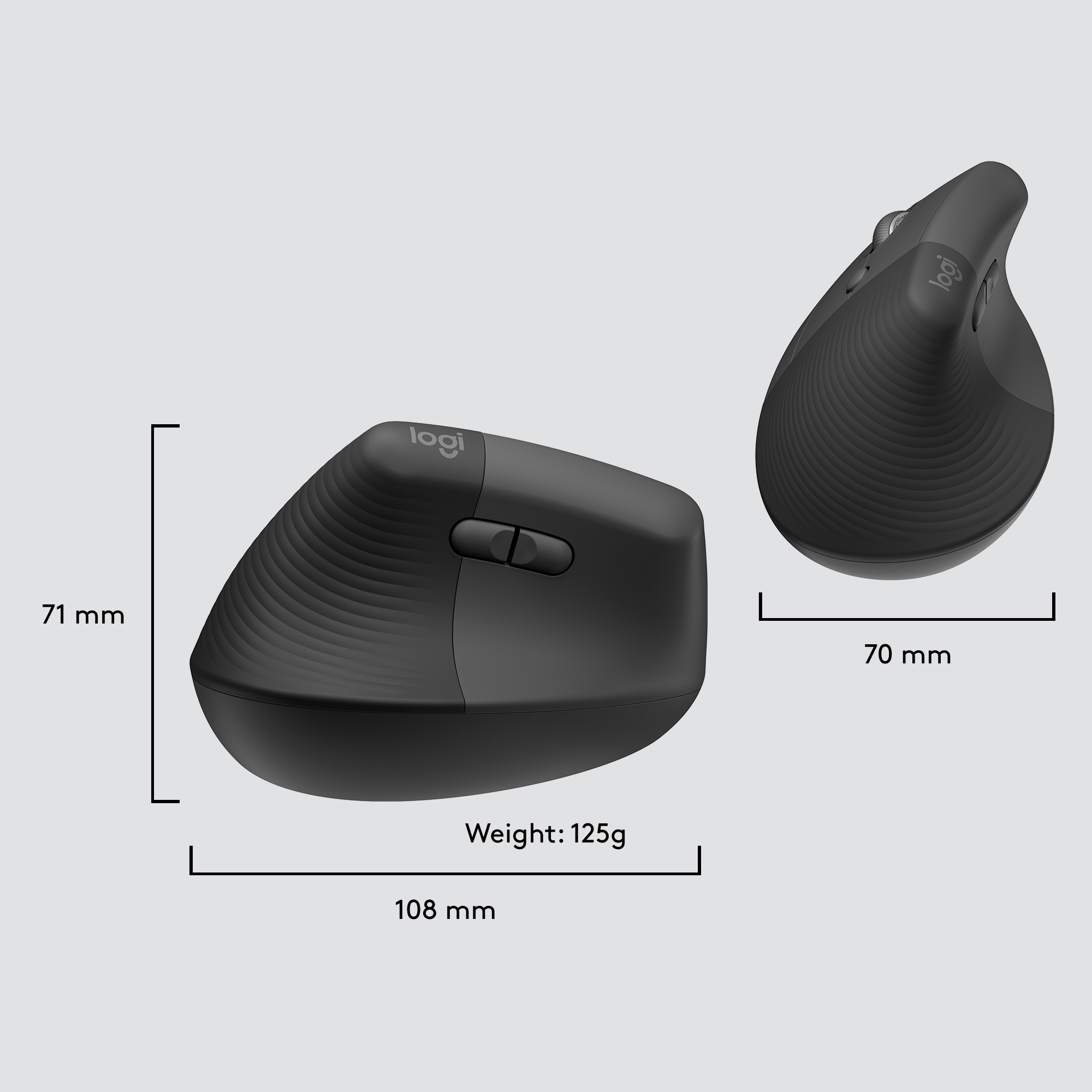 Logitech for Lift Left Mouse | Ergonomic Logitech Business, 910-006495 Vertical